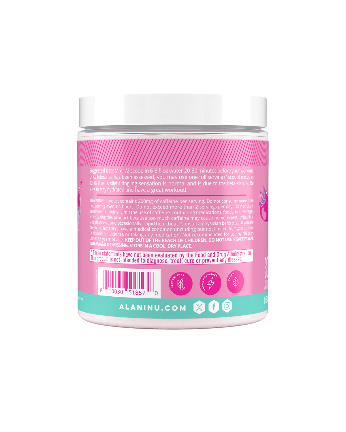Alani Nu Pre-Workout - Pink Slush T6 - image 3