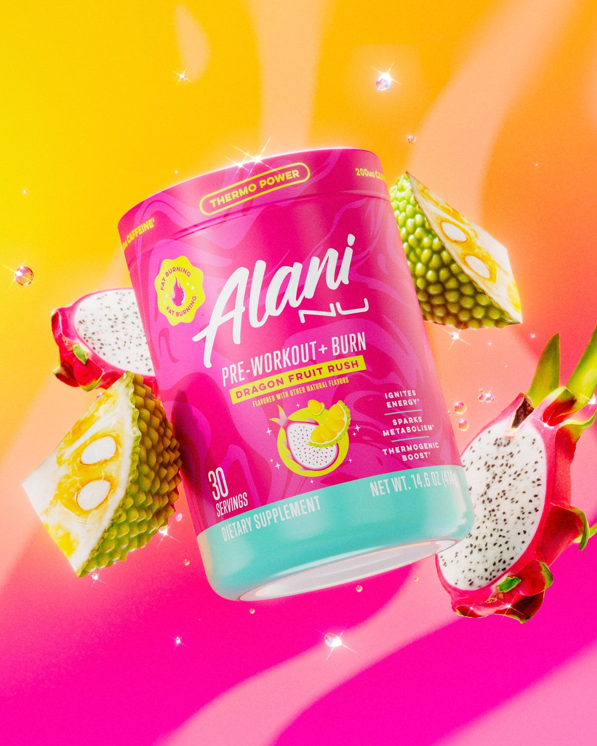 Alani Nu Pre-Workout+ Burn - Dragon Fruit Rush P5 - image 4