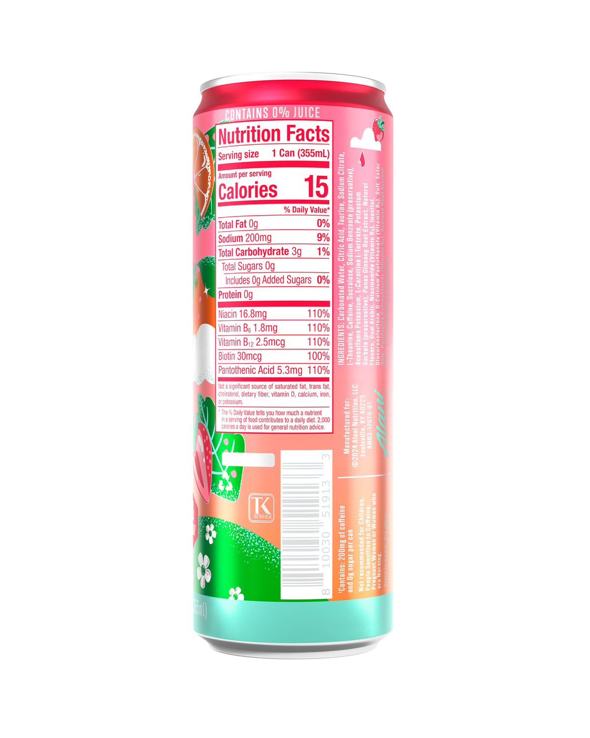 Alani Nu Energy Drink - Strawberry Sunrise D7 - image 3