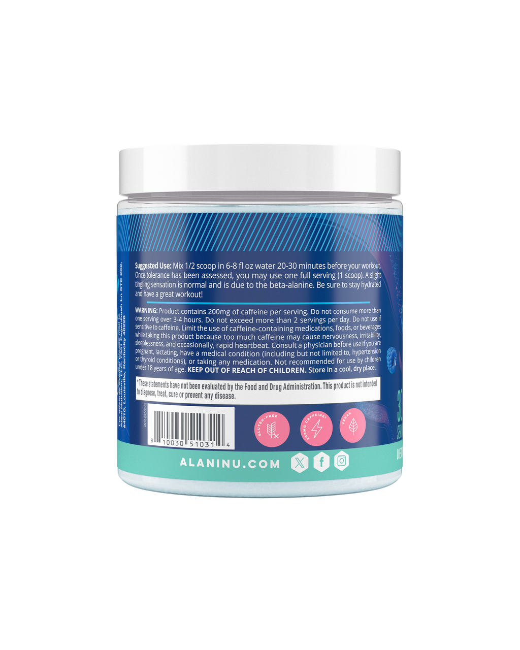 Alani Nu Pre-Workout - Breezeberry O8 - image 3