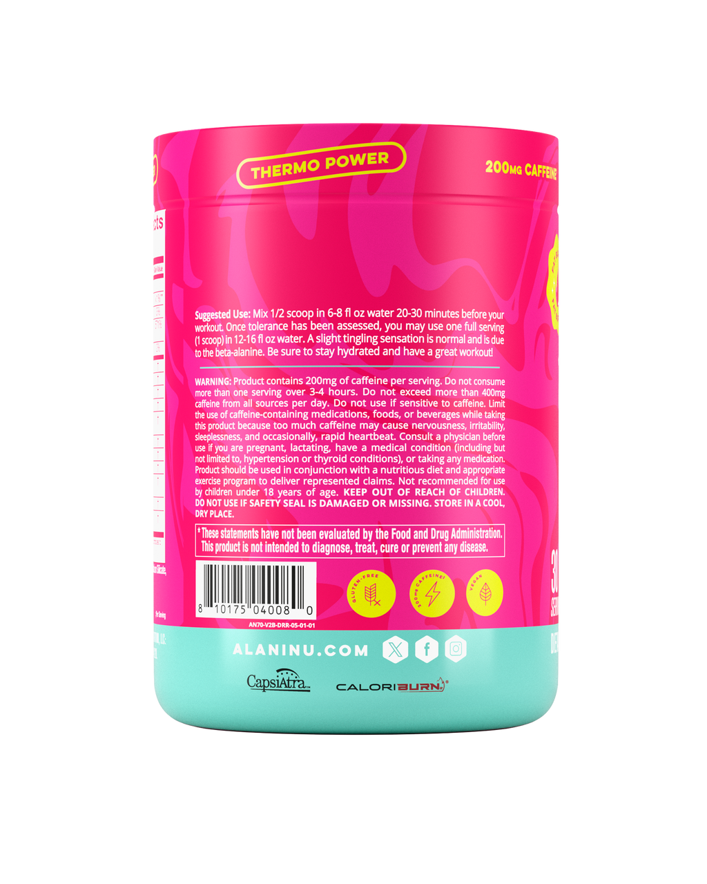 Alani Nu Pre-Workout+ Burn - Dragon Fruit Rush P5 - image 3
