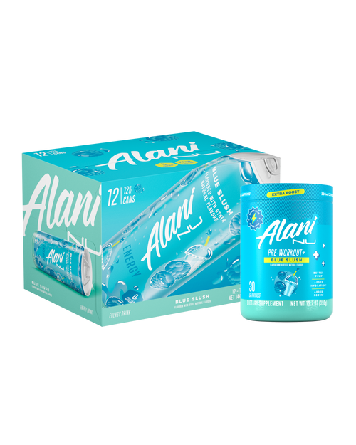 Alani Nu Energy Drink & Pre-Workout+ - Blue Slush X0 - image 1