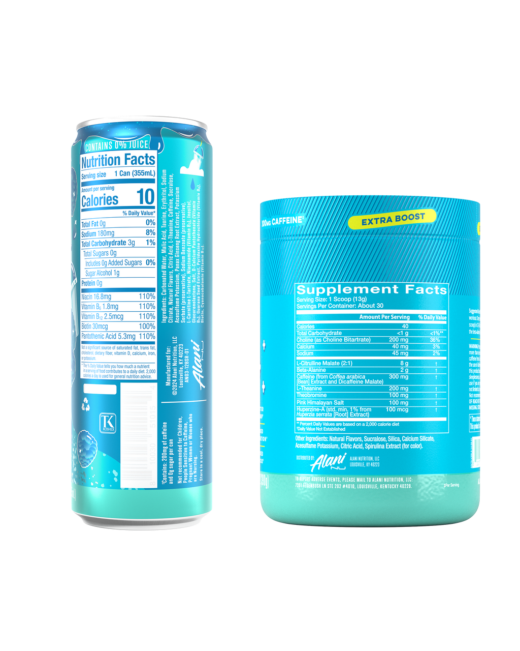 Alani Nu Energy Drink & Pre-Workout+ - Blue Slush X0 - image 3