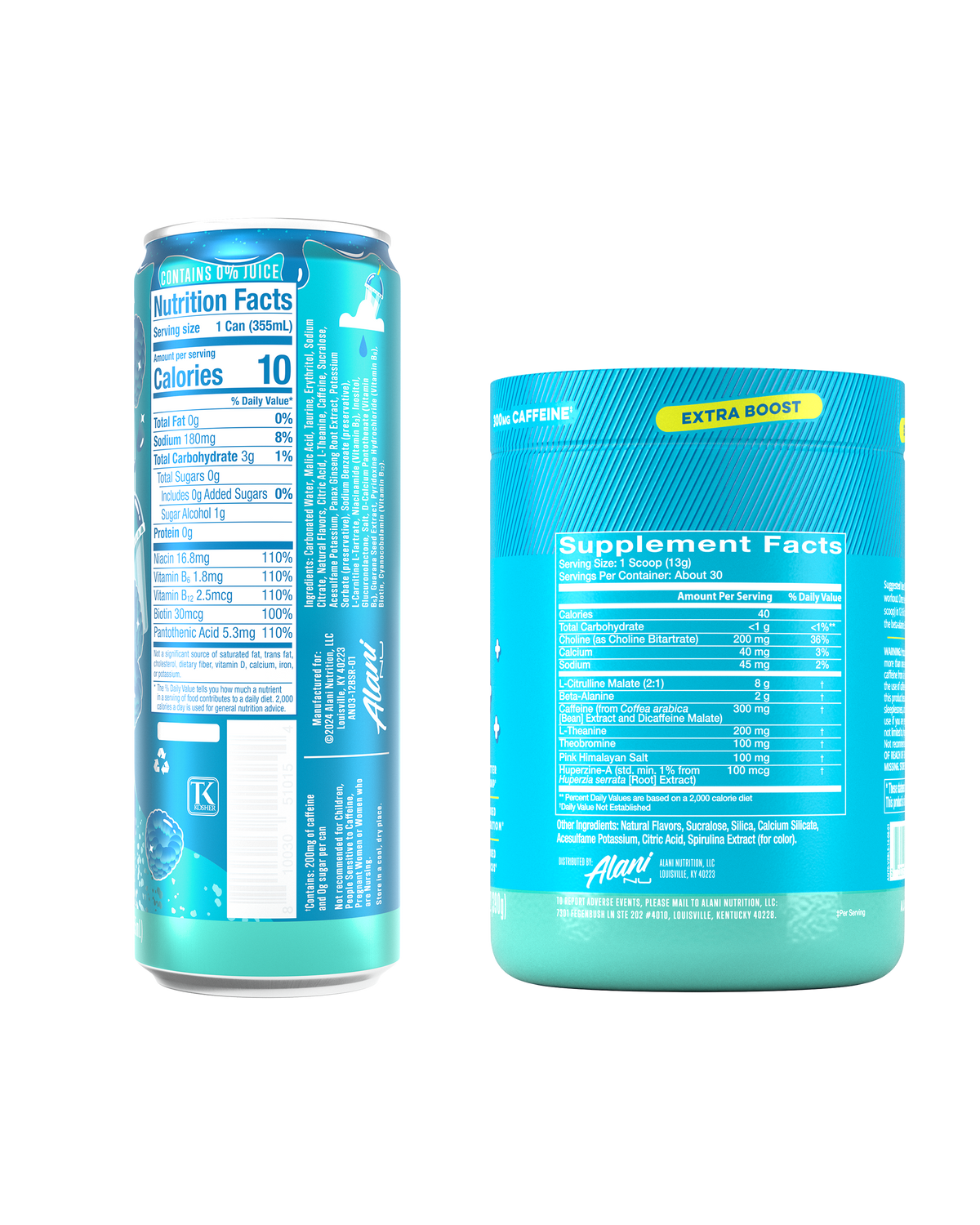 Alani Nu Energy Drink & Pre-Workout+ - Blue Slush X0 - image 3