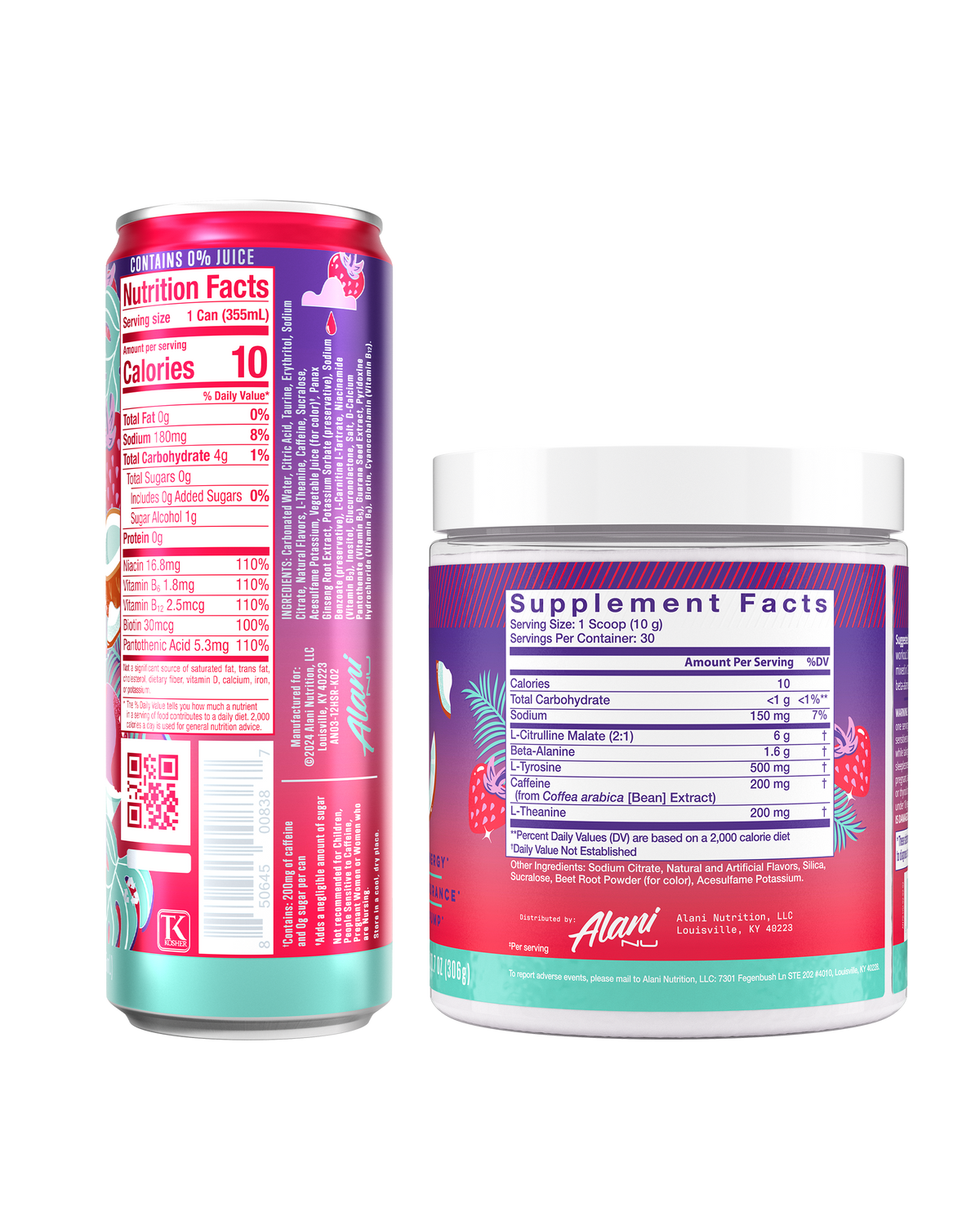 Alani Nu Energy Drink & Pre-Workout - Hawaiian Shaved Ice W1 - image 3