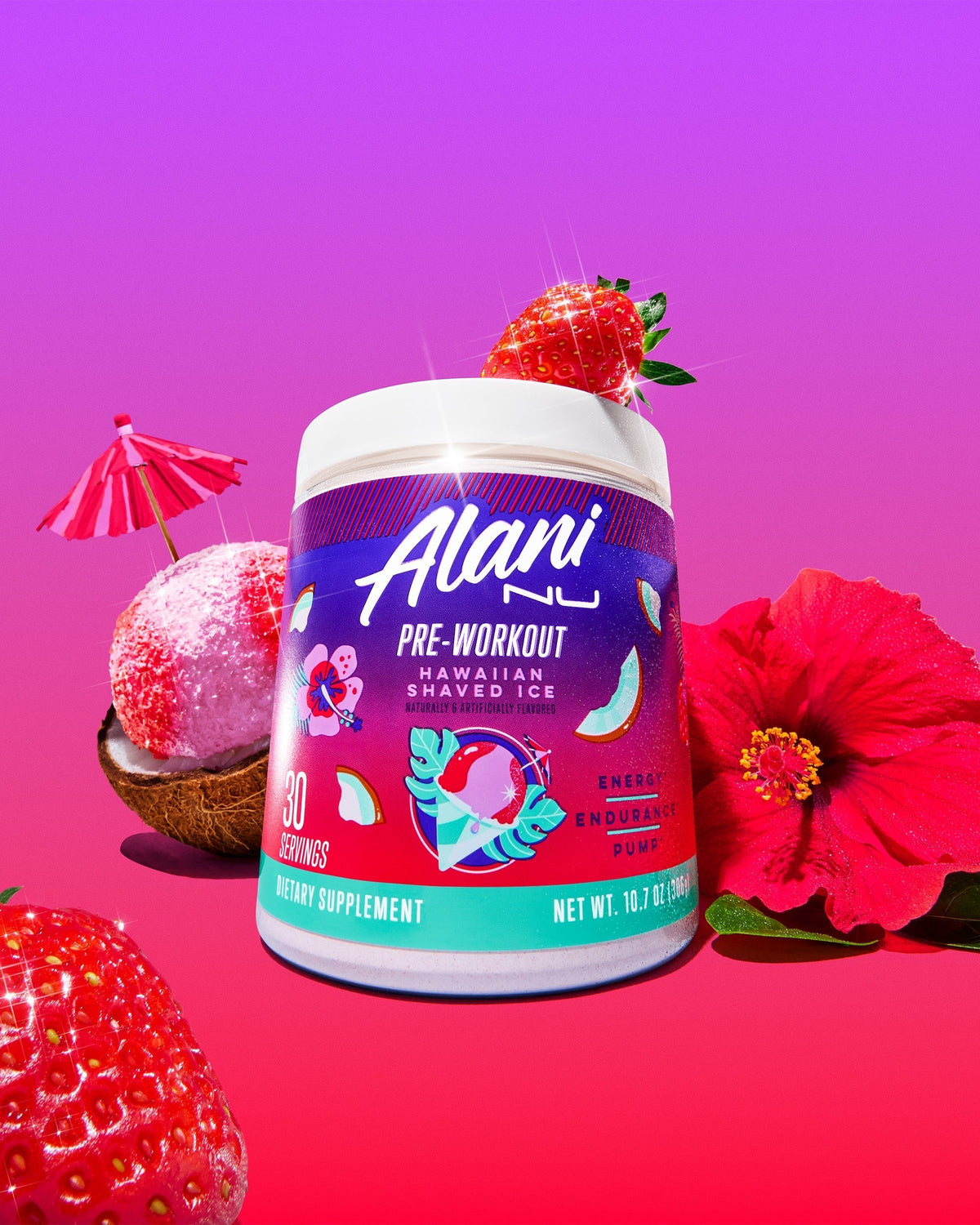 Alani Nu Energy Drink & Pre-Workout - Hawaiian Shaved Ice W1 - image 5