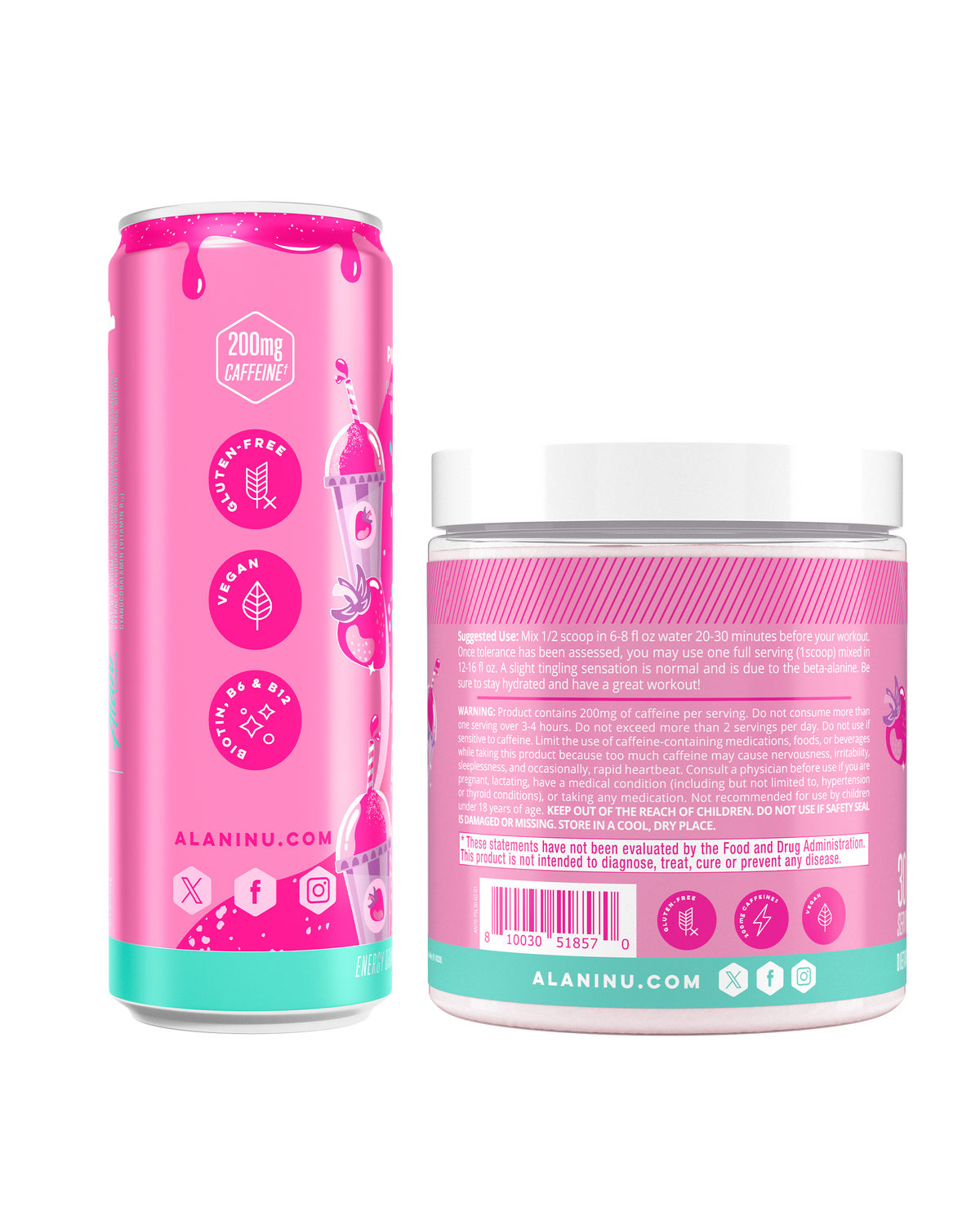 Alani Nu Energy Drink & Pre-Workout - Pink Slush J0 - image 2