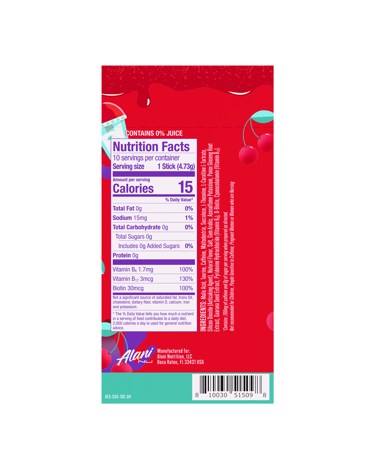 Alani Nu Energy Sticks - Cherry Slush T9 - image 3
