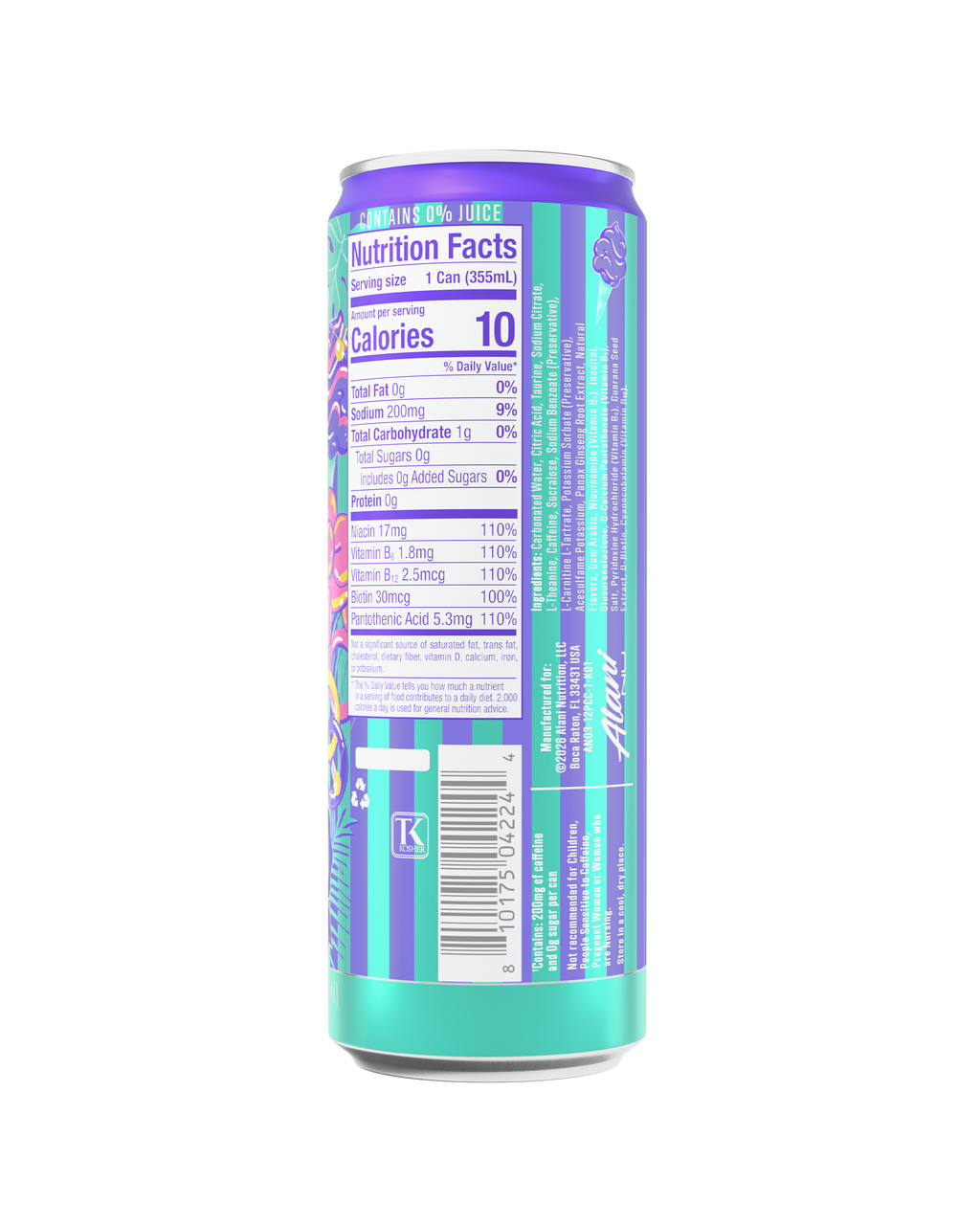 Alani Nu Energy Drink - Purple Cotton Candy U3 - image 3