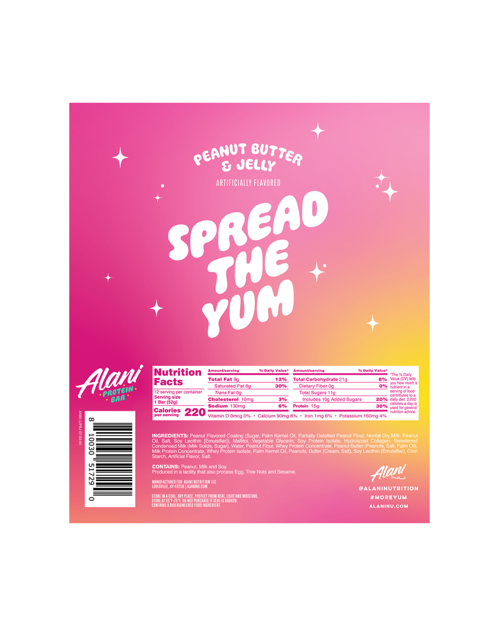 Alani Nu Protein Bar - Peanut Butter & Jelly X9 - image 4