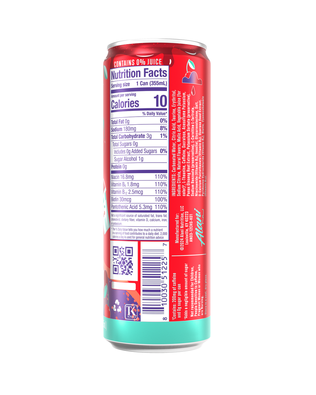 Alani Nu Energy Drink - Cherry Slush E0 - image 3