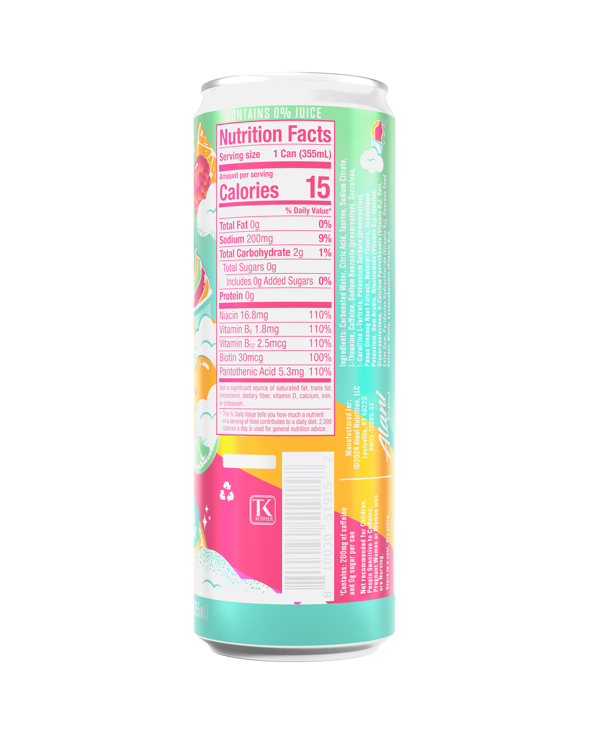Alani Nu Energy Drink - Sherbet Swirl E6 - image 3